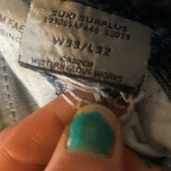 Size 33 length 32 Silver Suki dark wash jeans - Picture 4 of 8